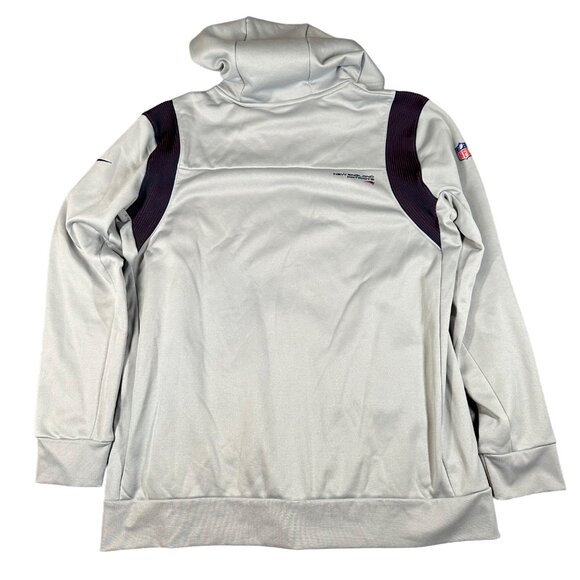 New England Patriots Mens XL Nike Gray Sideline Team Full Zip Hoodie Jacket - Picture 15 of 15